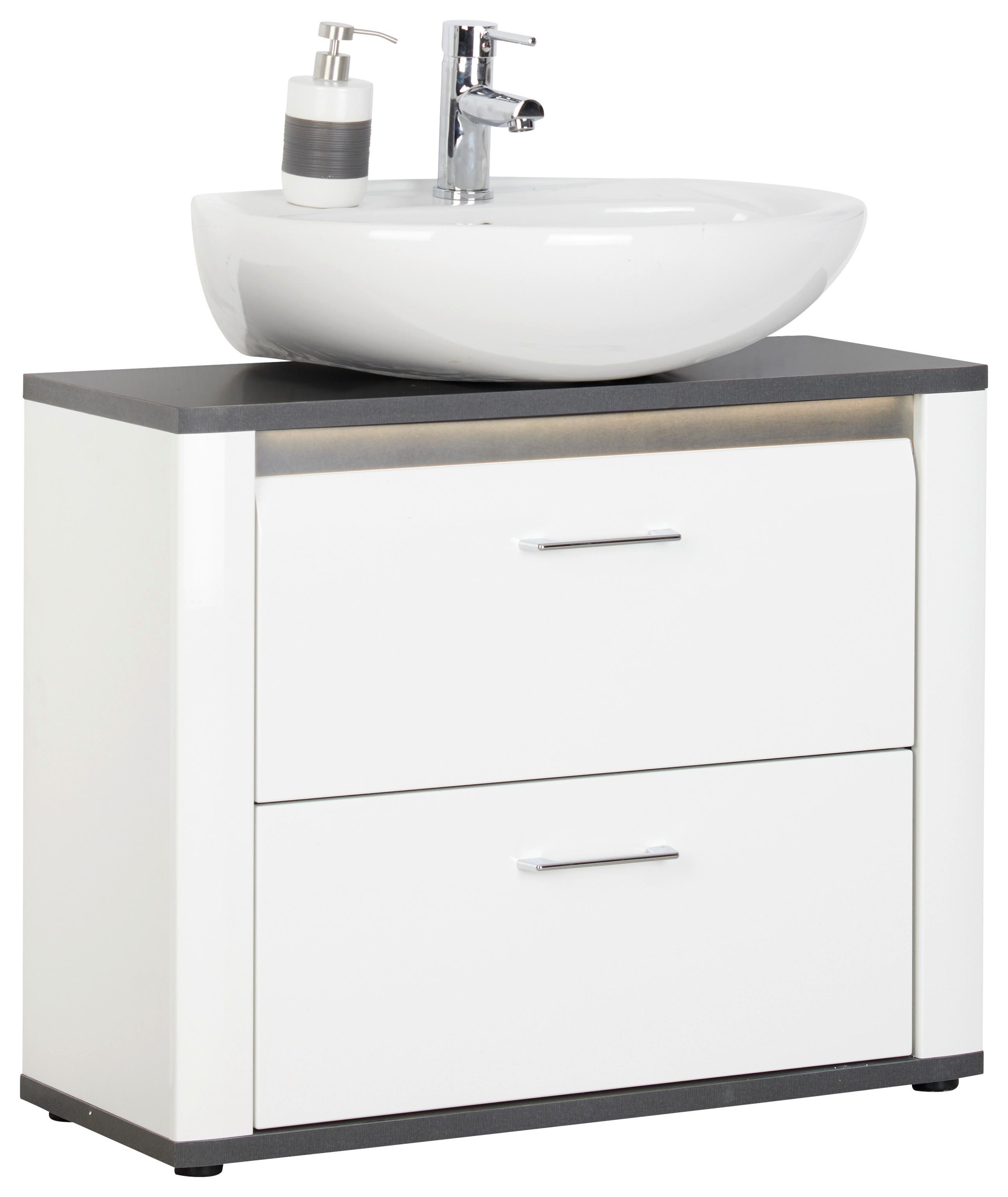 Luca Bessoni Waschbeckenunterschrank Alassio B: 80 cm, Weiß