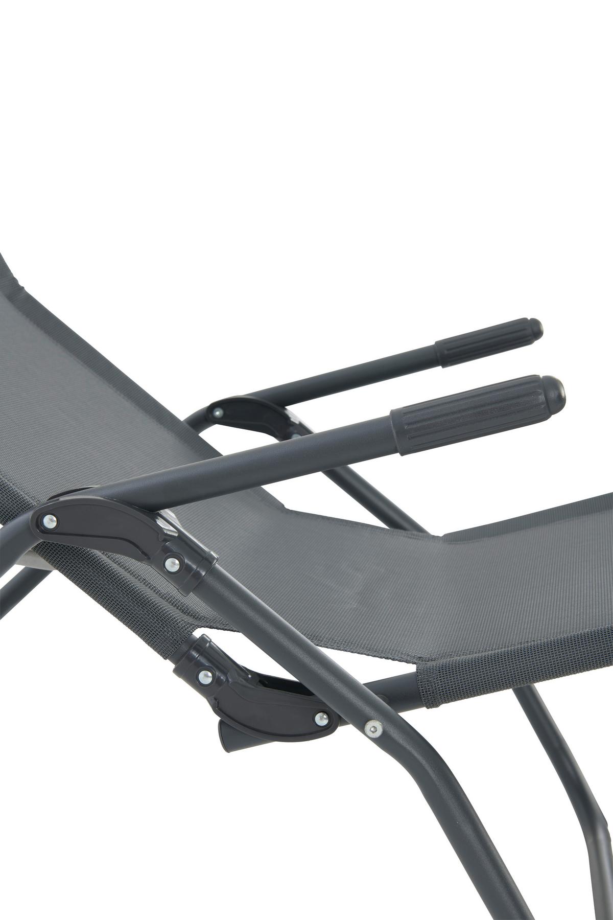 Bäderliege Sophie Aus Kunststoff/stahl, Klappbar - Grau, KONVENTIONELL, Kunststoff/Textil (145/98/59cm) - Ondega