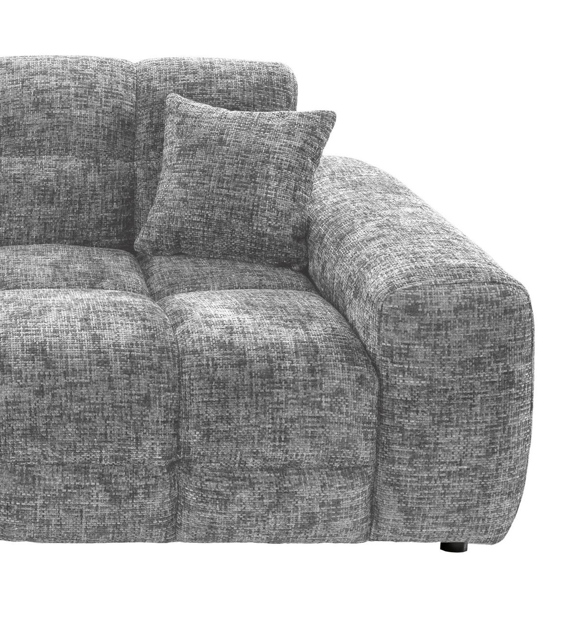 Viersitzer-Sofa Bosco, Silberfarben B: 300 cm - Silberfarben/Schwarz, MODERN, Textil (300/87/120cm) - Livetastic