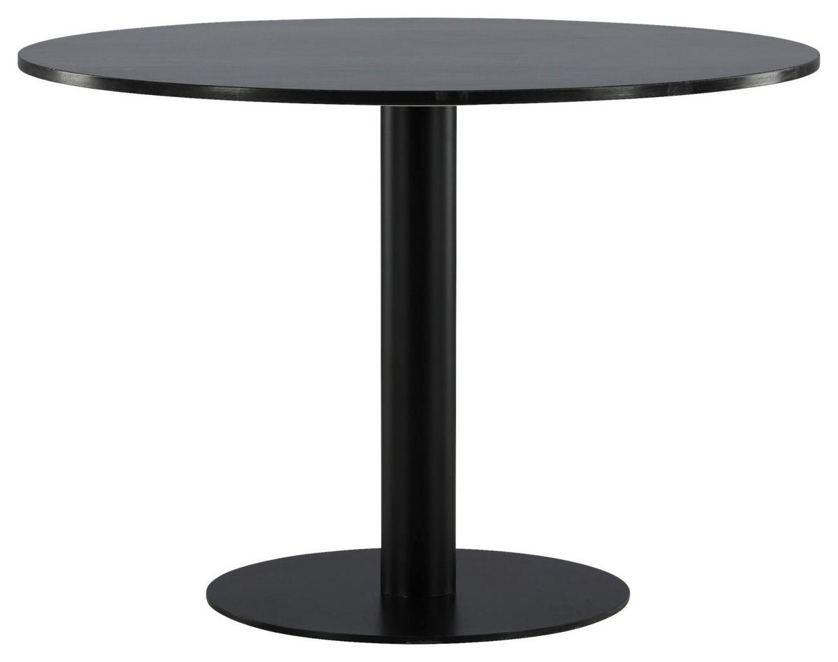Esstisch Estelle - Dunkelgrau/Schwarz, Design, Stein/Metall (106/106/75cm) - Livetastic