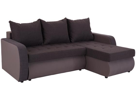 Ecksofa mit Schlaffunktion + Bettkasten Paula, Webstoff - Schwarz/Grau, MODERN, Holzwerkstoff/Textil (232/145cm) - Ombra Ecksofa mit Schlaffunktion + Bettkasten Paula, Webstoff - Schwarz/Grau, MODERN, Holzwerkstoff/Textil (232/145cm) - Ombra