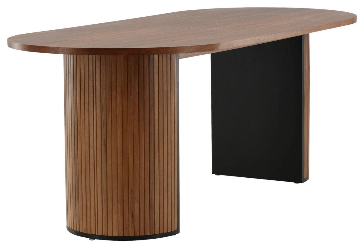 Esstisch Bianca - Schwarz/Naturfarben, Design, Holz/Holzwerkstoff (200/90/75cm) - Livetastic
