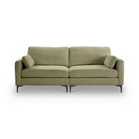 3,5-Sitzer Venti Grün B: 225cm - Schwarz/Grün, Basics, Holz/Textil (225/92/97cm) - MID.YOU