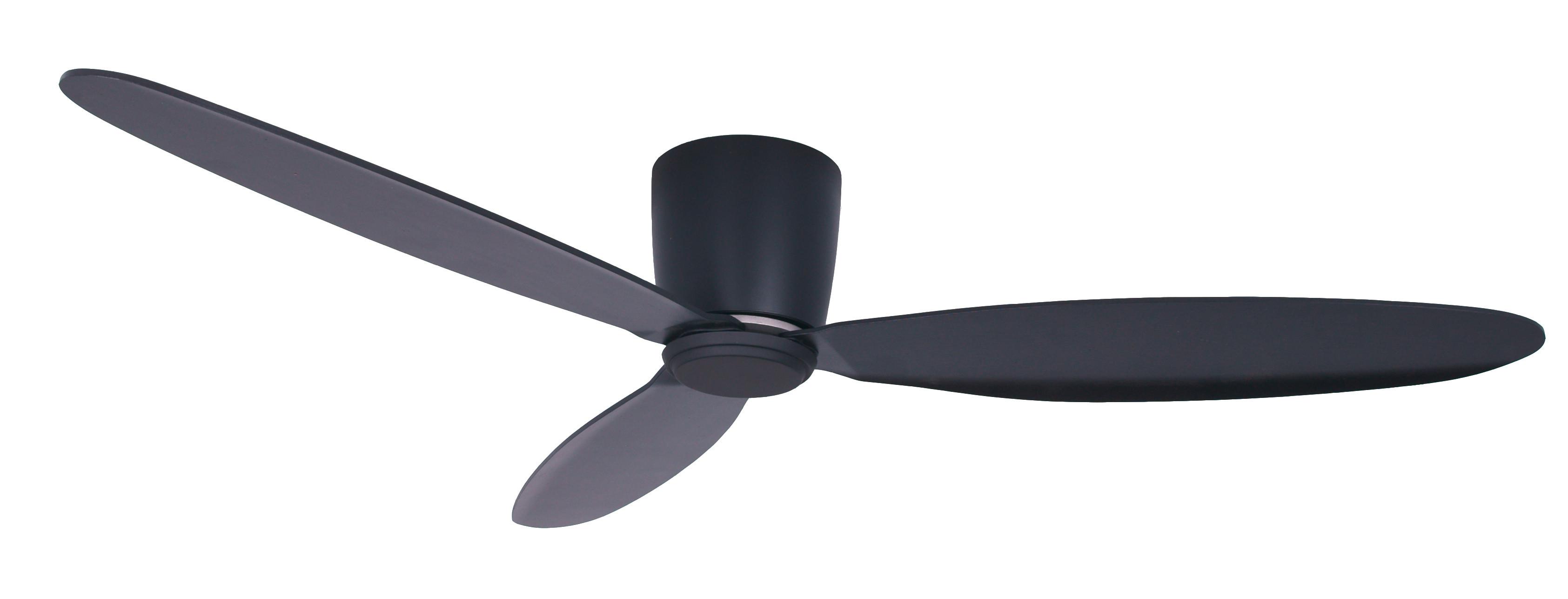 Deckenventilator Airfusion Radar Schwarz 3-Flügel - Schwarz, Basics, Holzwerkstoff/Kunststoff (132/19cm) - P & B