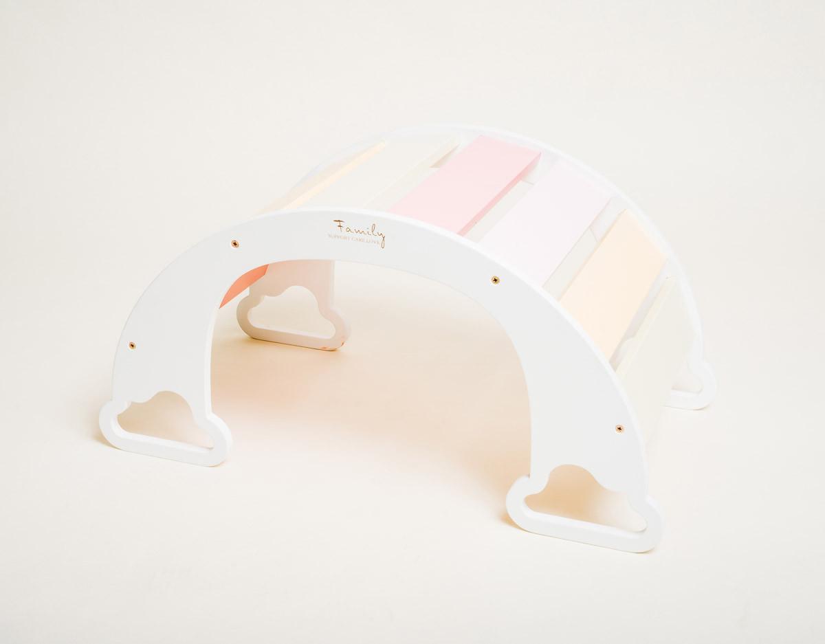 Wippe The Sway Rainbow - Multicolor/Weiß, Basics, Holz (40/75/37cm)