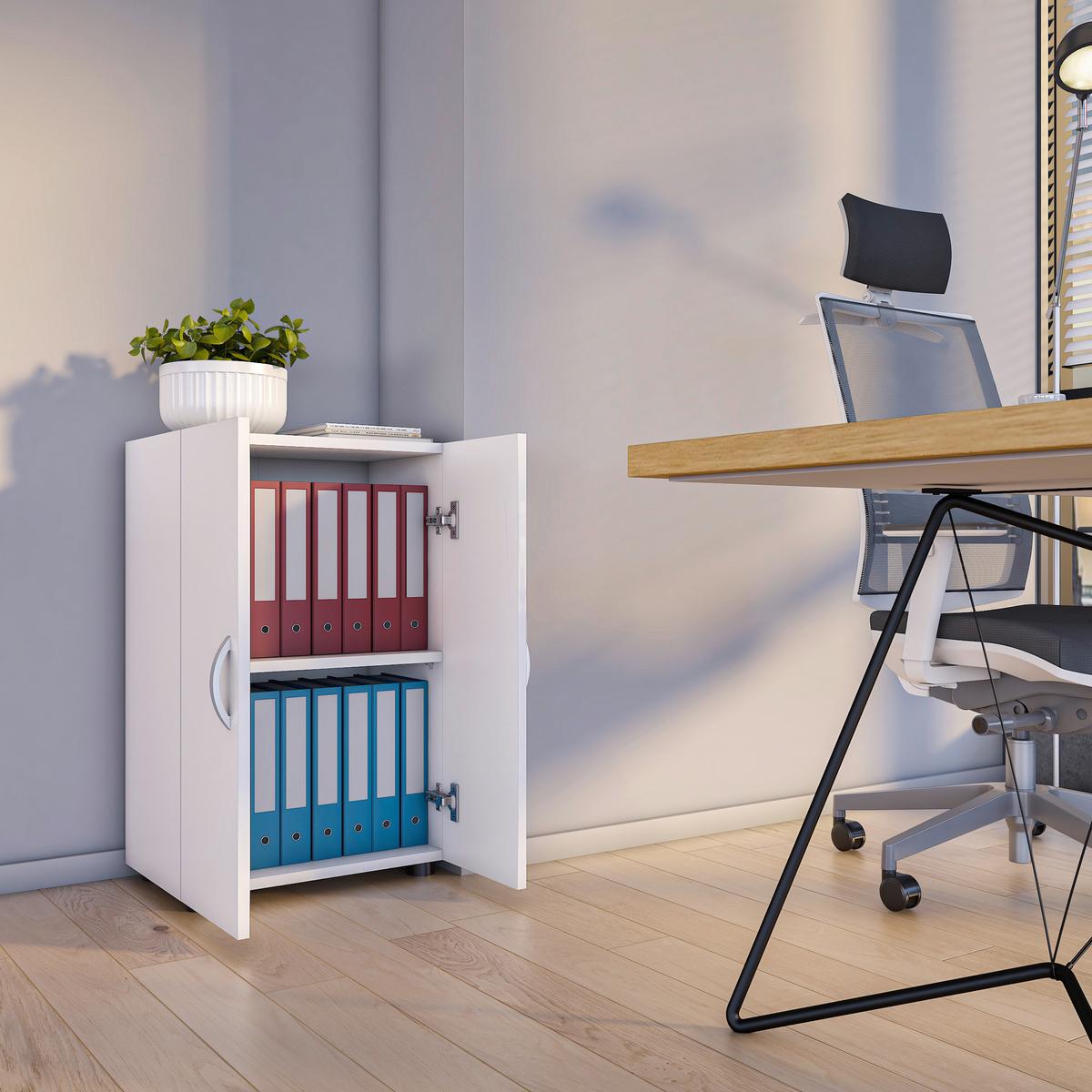 Aktenschrank Ulas 2 - Weiß, MODERN, Holzwerkstoff (49/74/34cm) - MID.YOU