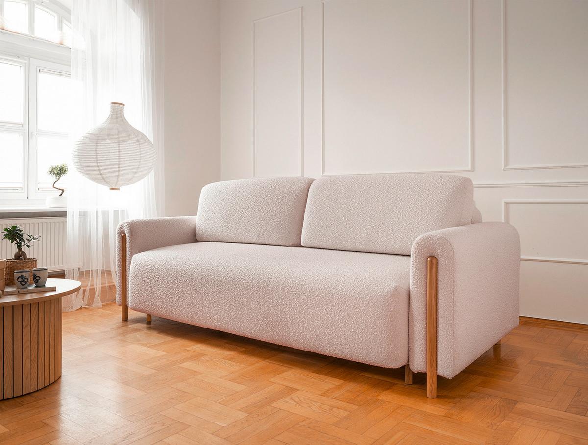 Schlafsofa Arcadova Beige B: 244 cm - Eichefarben/Beige, Design, Textil (244/97/97cm) - MID.YOU