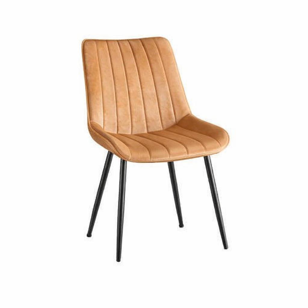 STUHL Karamell B: 50,1 cm - Karamell/Schwarz, Basics, Holzwerkstoff/Textil (50.1/88.6/60cm)