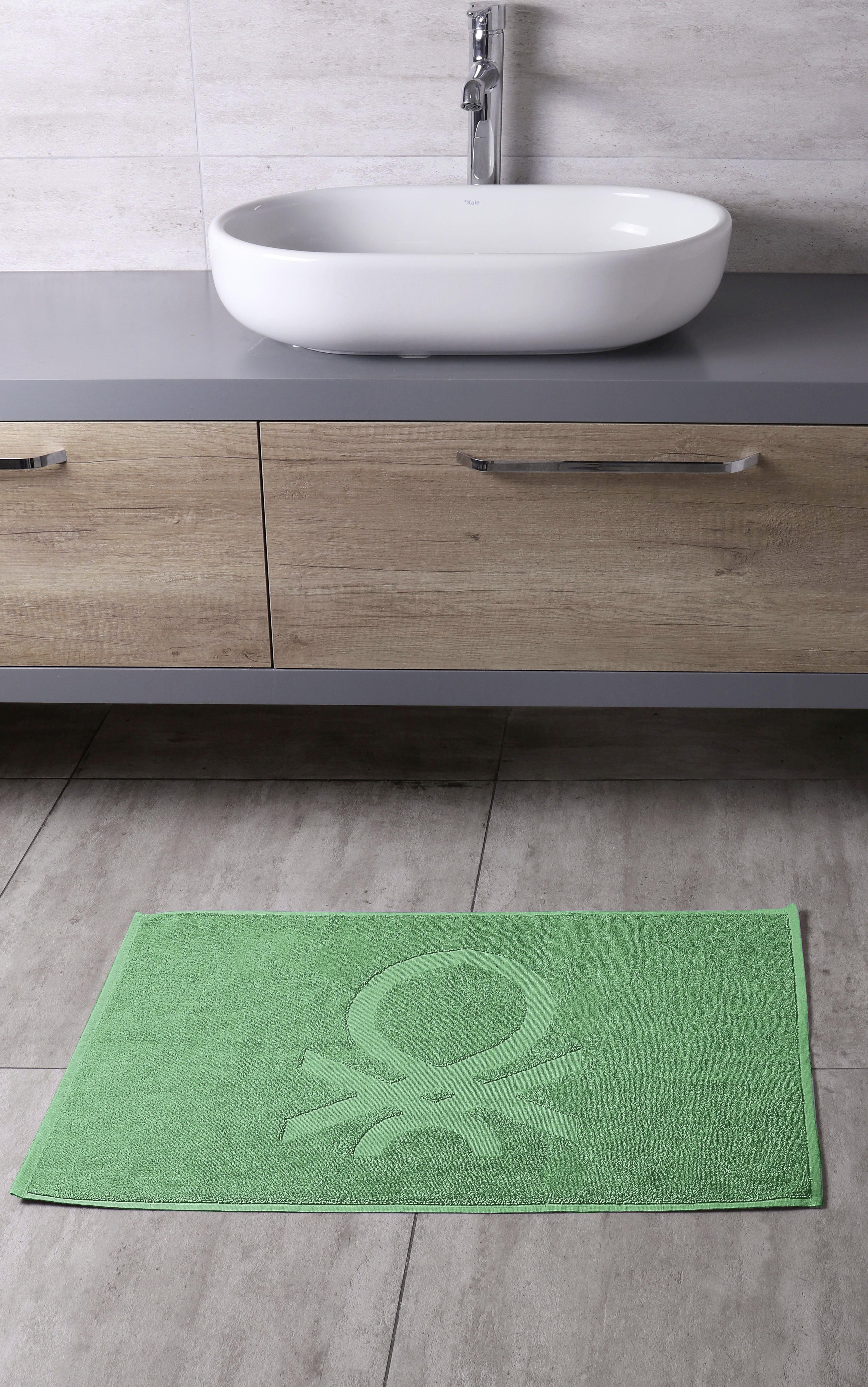 Badematte Benetton Grün Baumwolle 50x80 cm - Grün, Basics, Textil (50/80/1.5cm) - Benetton