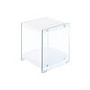 Beistelltisch mit Ablage Elementary Weiß - Klar/Weiß, Basics, Glas/Holzwerkstoff (35/35/45cm) - Kayoom