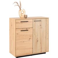 Kommode Lukas 2trg. Artisan Eiche Dekor B: 93,6cm - Schwarz/Eiche Artisan, Trend, Holzwerkstoff (93,6/95,4/40,2cm)