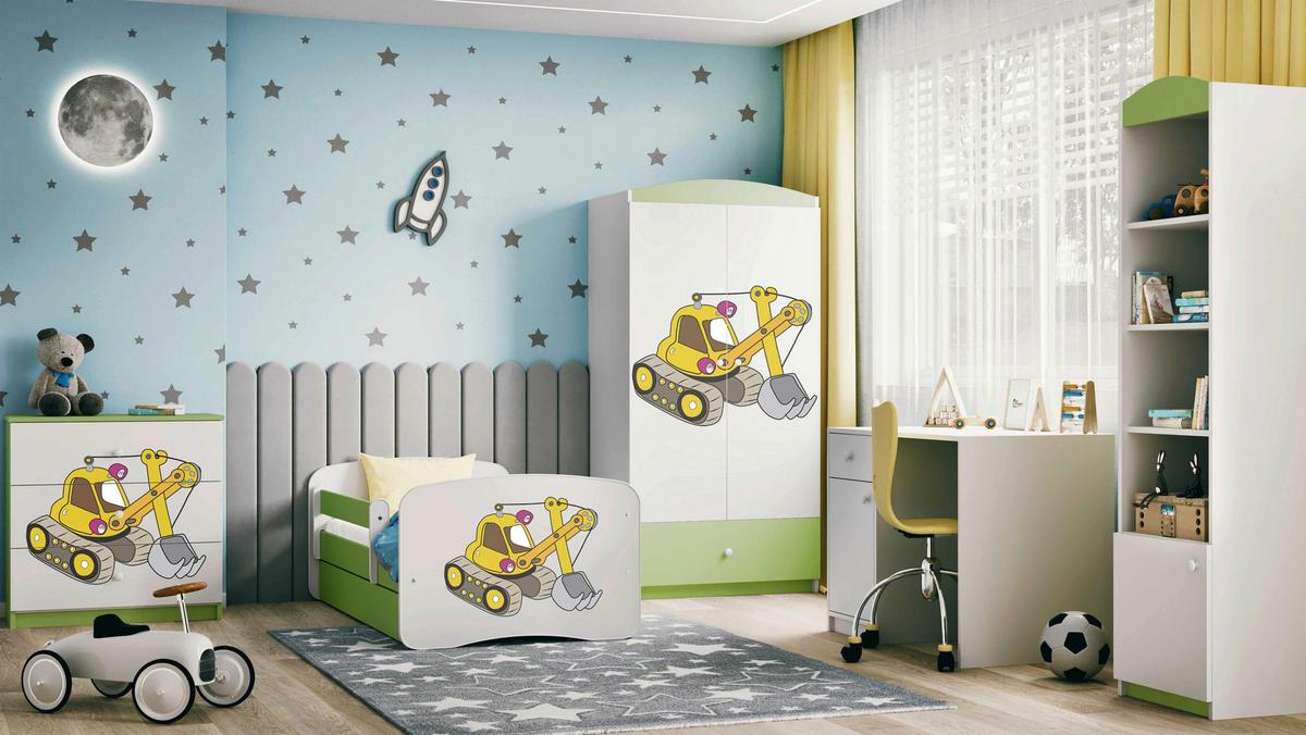Kinder-/Juniorbett Babydreams Inkl. Matratze 80x160 - Birkefarben/Weiß, MODERN, Holz/Holzwerkstoff (80/160cm) - MID.YOU