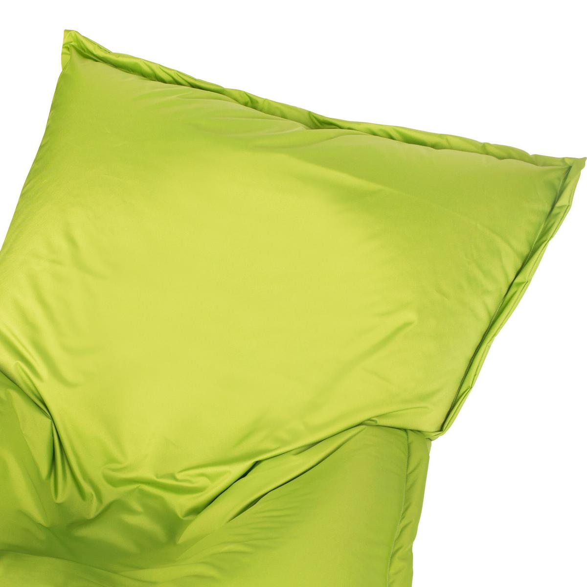 Sitzsack Outdoor XL Grün, 170x130 cm - Weiß/Grün, Basics, Textil (170/130/40cm) - Ondega