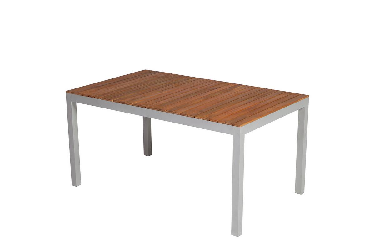 Gartentischgruppe Siena 5-Tlg. Aus Akazie, Stühle Klappbar - Silberfarben/Naturfarben, KONVENTIONELL, Holz/Textil - Gardenson