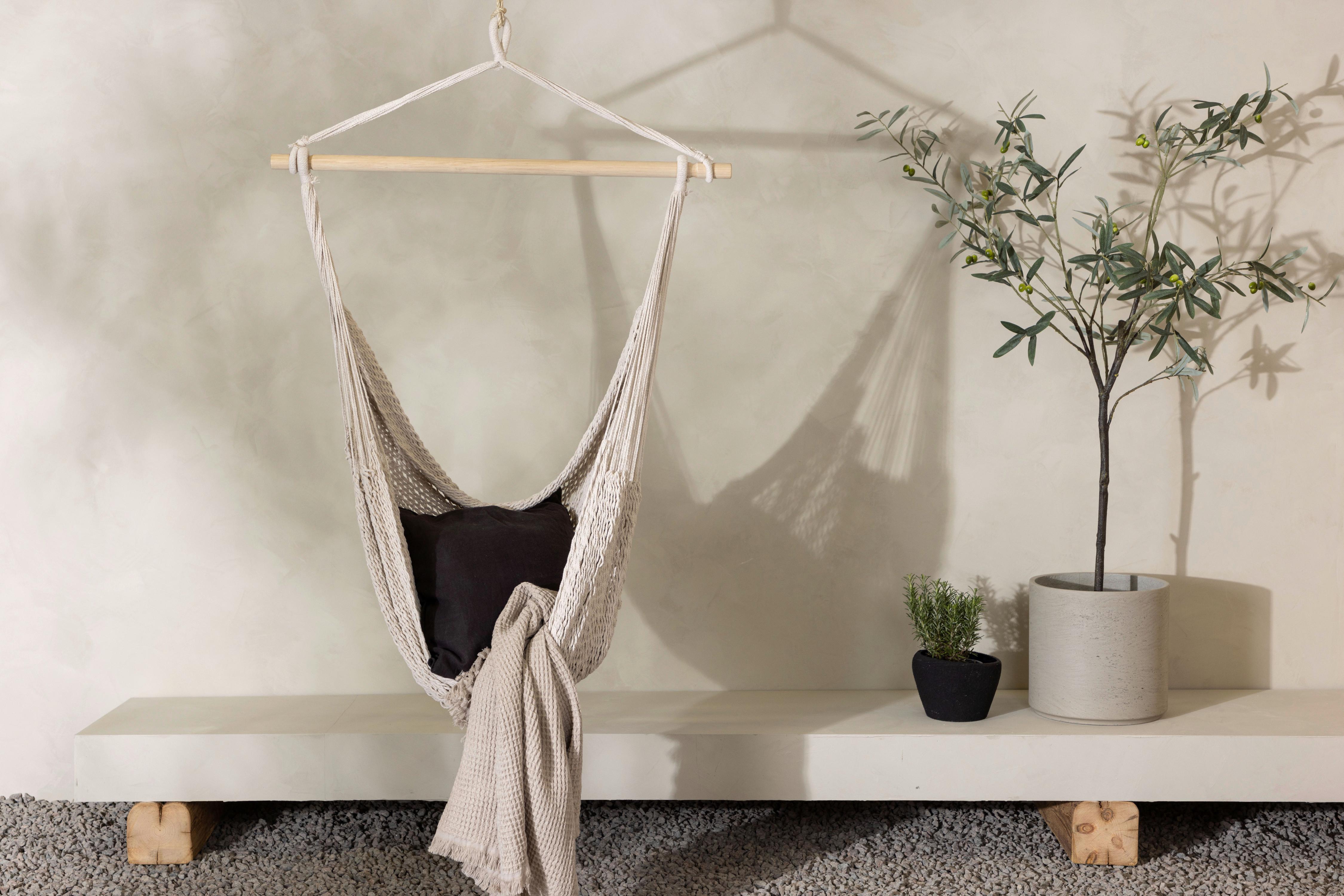 Hängesessel Kalino Kalino - Weiß, KONVENTIONELL, Textil (110/135/34cm) - Gardenson