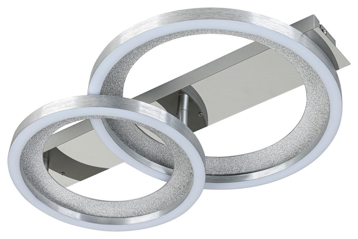 LED-DECKENLEUCHTE CALOGERO - Chromfarben/Silberfarben, Basics, Kunststoff/Metall (46/30,4/8cm) - Luca Bessoni