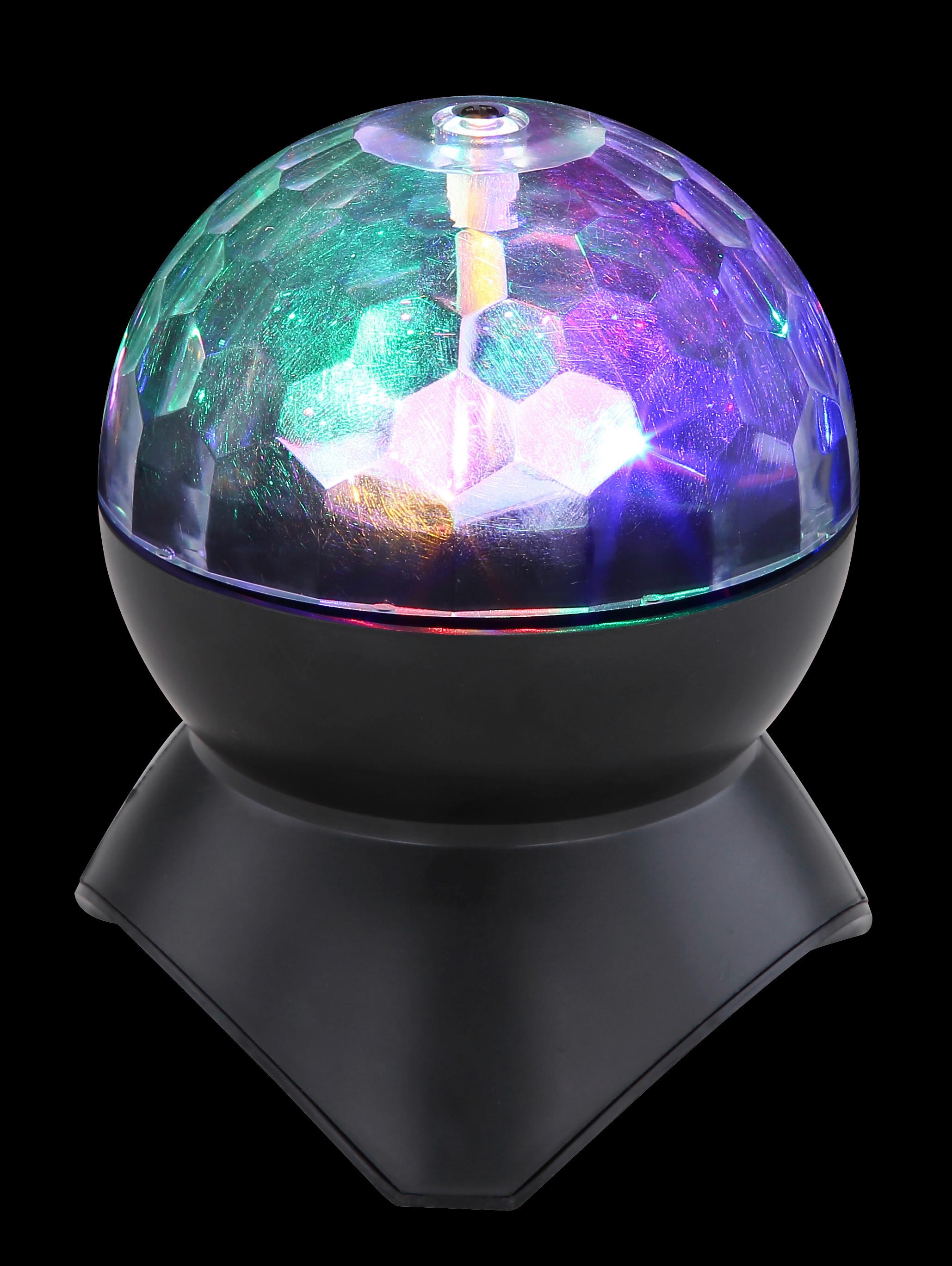 Discoleuchte Veli Farbwechsler Akku Mit Usb + Bluetooth - Klar/Schwarz, Basics, Kunststoff (11/12,5cm) - Globo