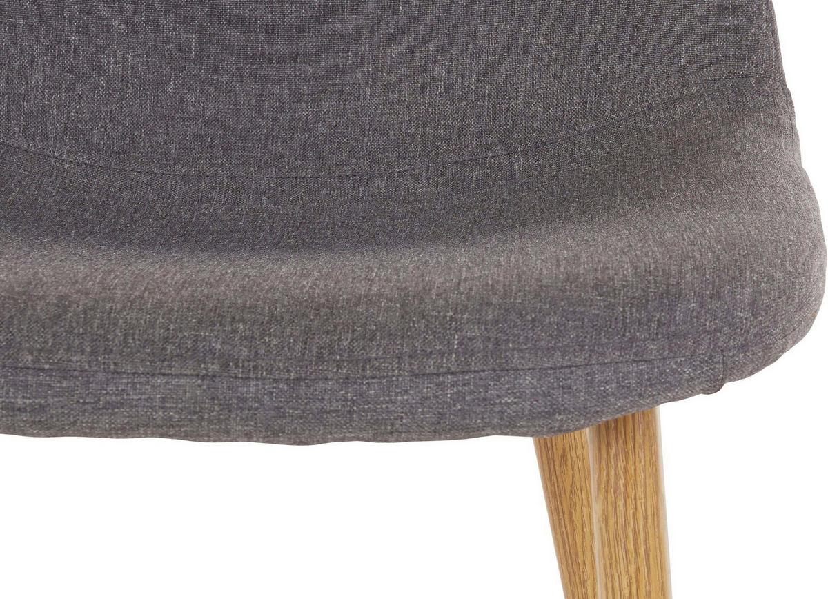 Stuhl-Set Miller Anthrazit B: 44cm 4--Teilig - Eichefarben/Anthrazit, Design, Textil/Metall (44/87/52cm) - MID.YOU