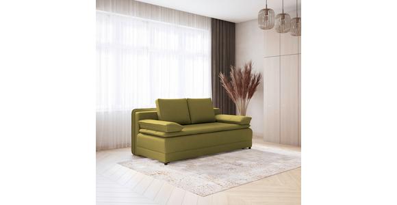 Schlafsofa Alice - Schwarz/Olivgrün, MODERN, Textil (202/73-92/105cm) - Luca Bessoni