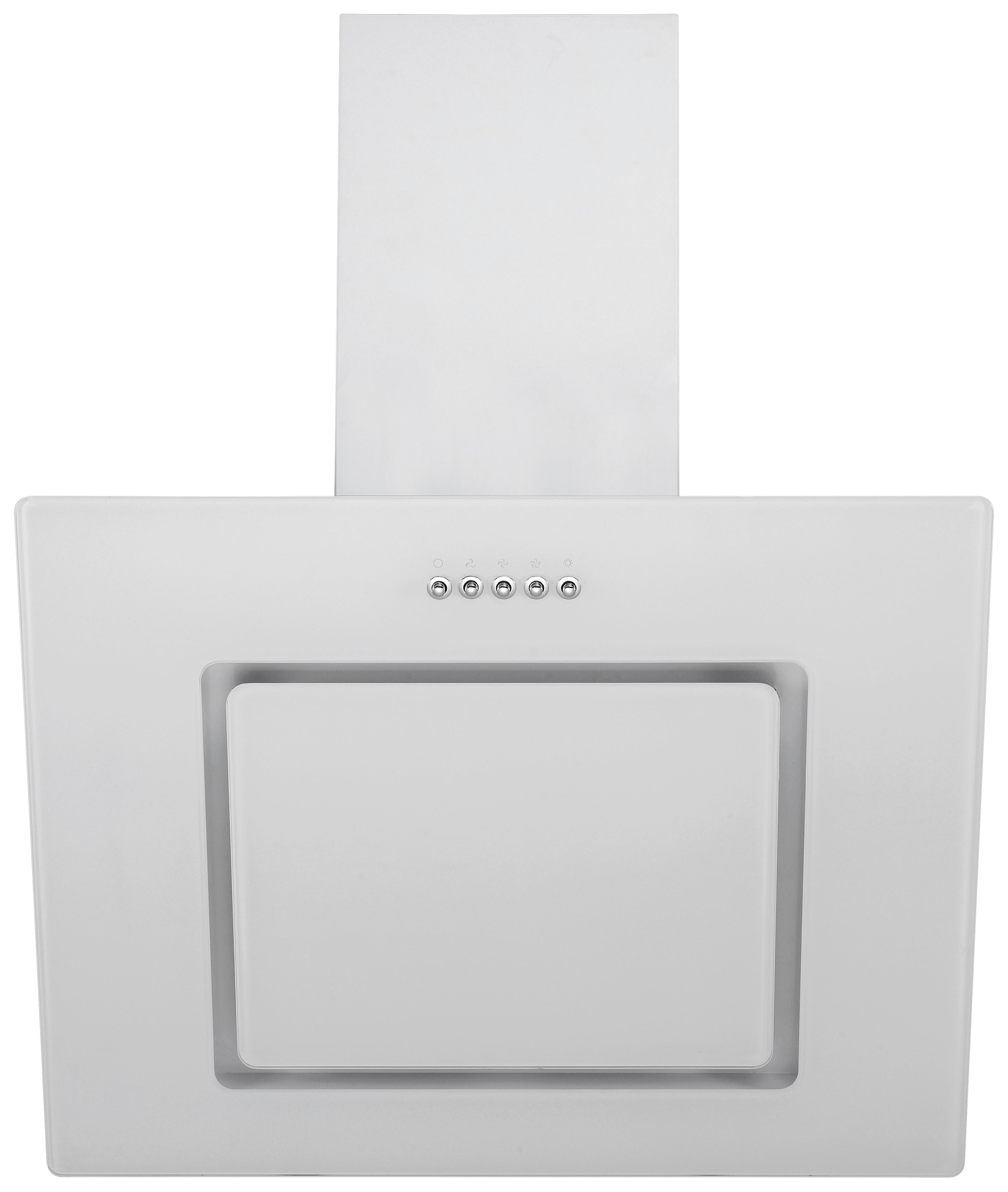 Dunstabzugshaube Svea Weiß B: 60 cm, Led - Weiß, Trend, Glas/Metall (60/73,9-111,9/35cm) - Respekta