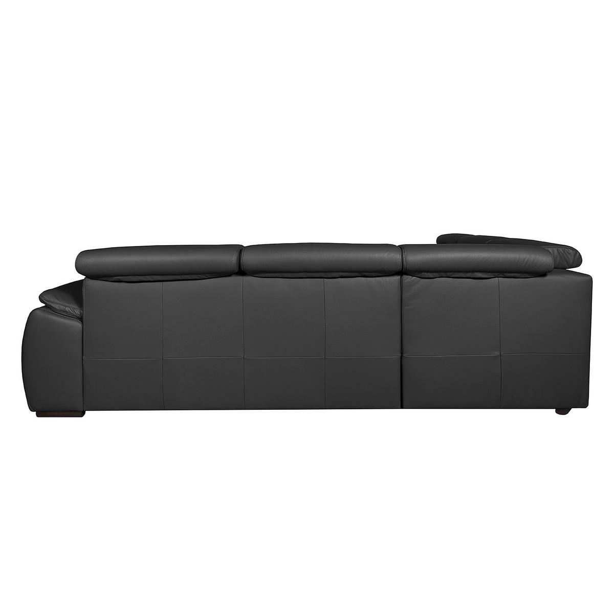 Ecksofa City Schwarz B: 265x265 Cm - Schwarz, Design, Leder (265/265cm) - Livetastic