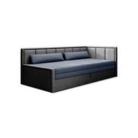 Récamiere Fulgeo Rechts Anthrazit,dunkelblau, B: 214 - Blau/Anthrazit, Design, Textil (214/77/82cm) - MID.YOU