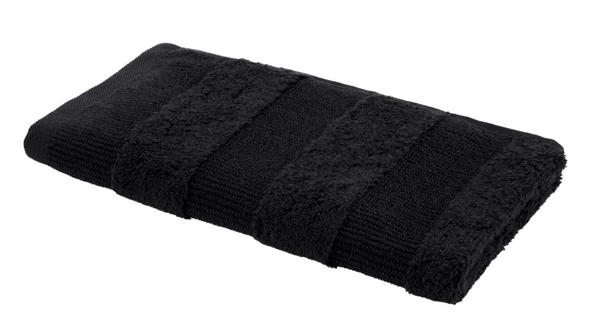 RUČNÍK PRO HOSTY Chris, 30/50cm, černá - černá, textil (30/50cm) - Premium Living