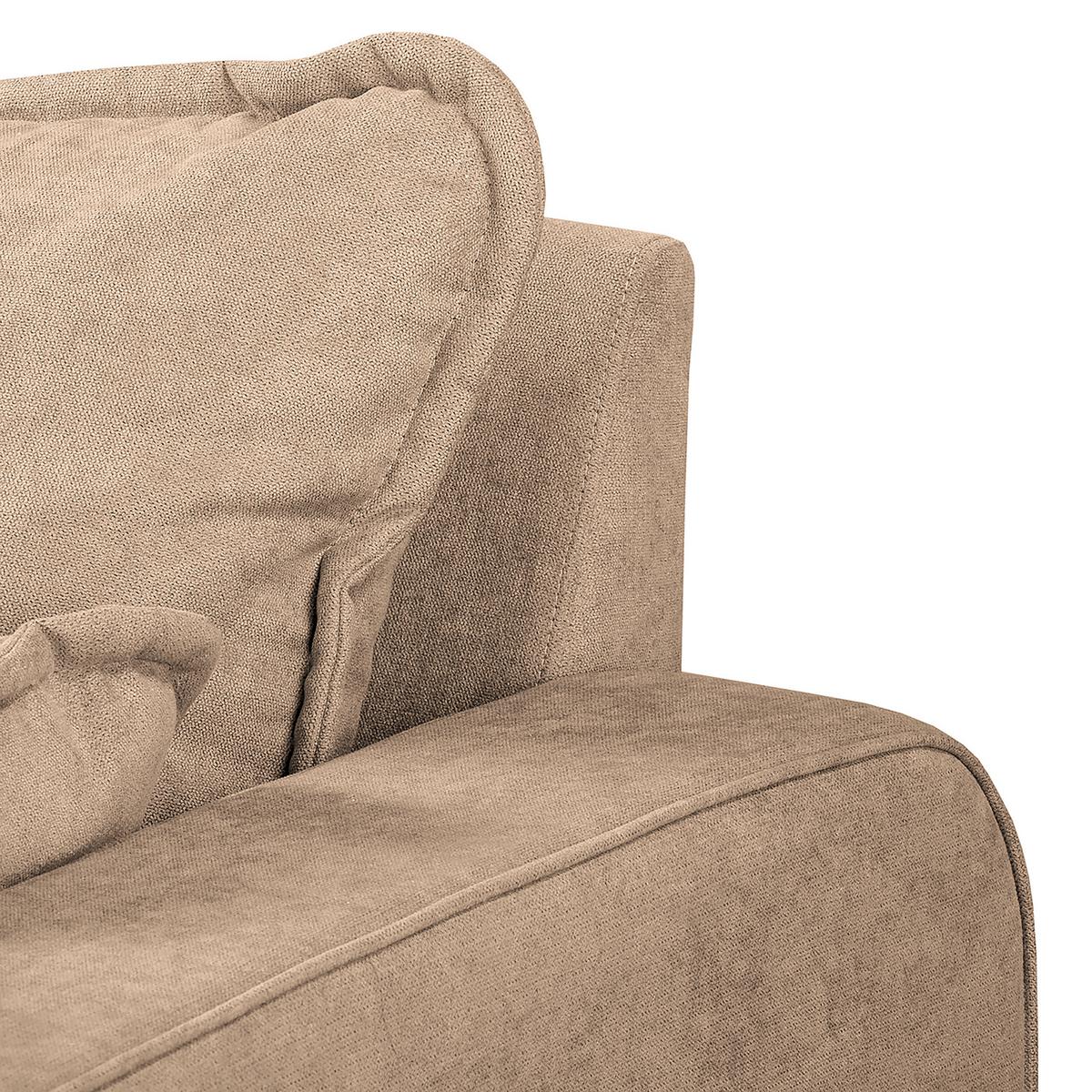 Ecksofa Beata Beige S: 230x150 cm - Wengefarben/Beige, Design, Textil (230/150cm) - Livetastic