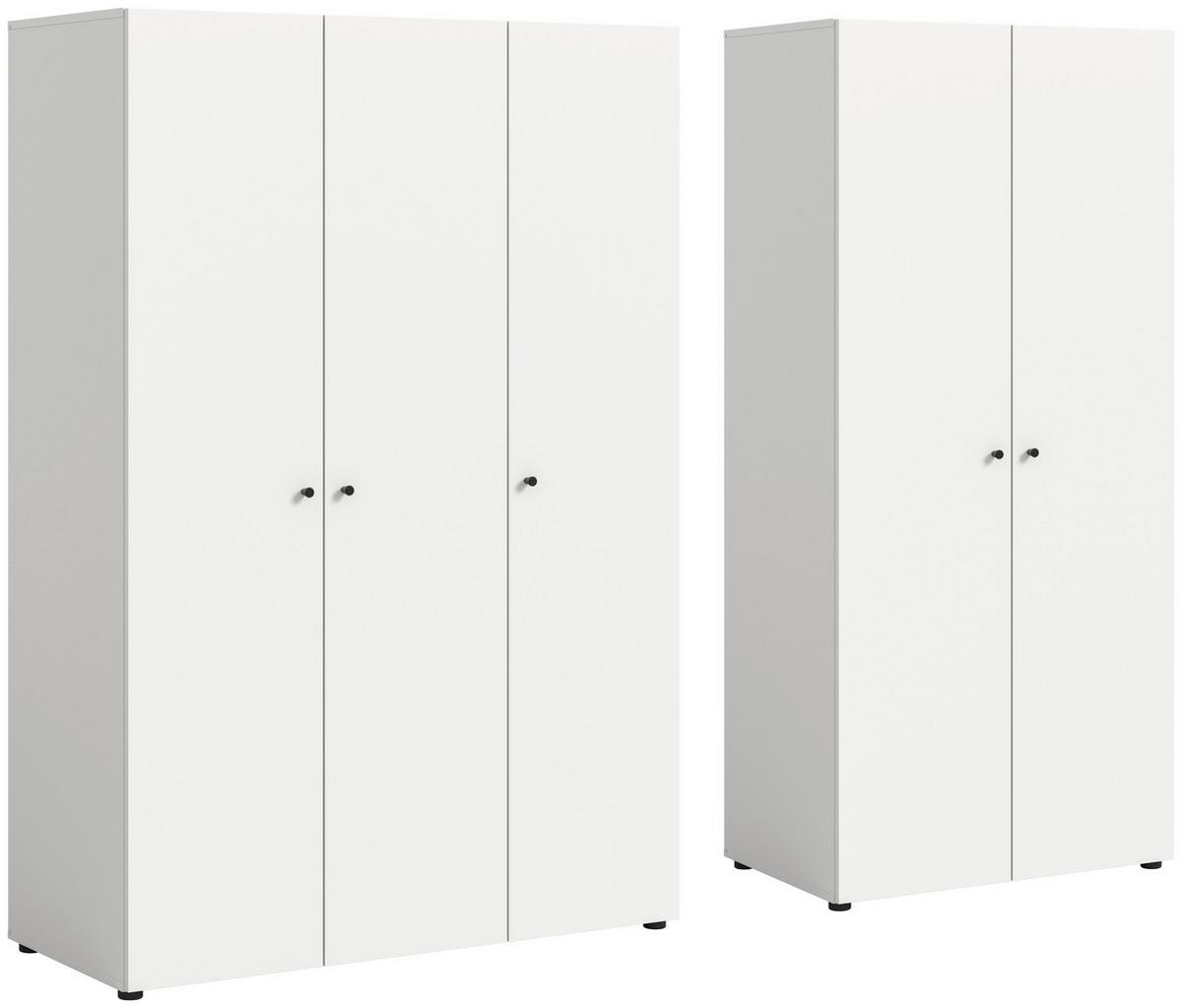 Drehtürenschrank Darwin, Weiß B: 200 Cm - Weiß, MODERN, Holzwerkstoff (200/176/51cm) - MID.YOU