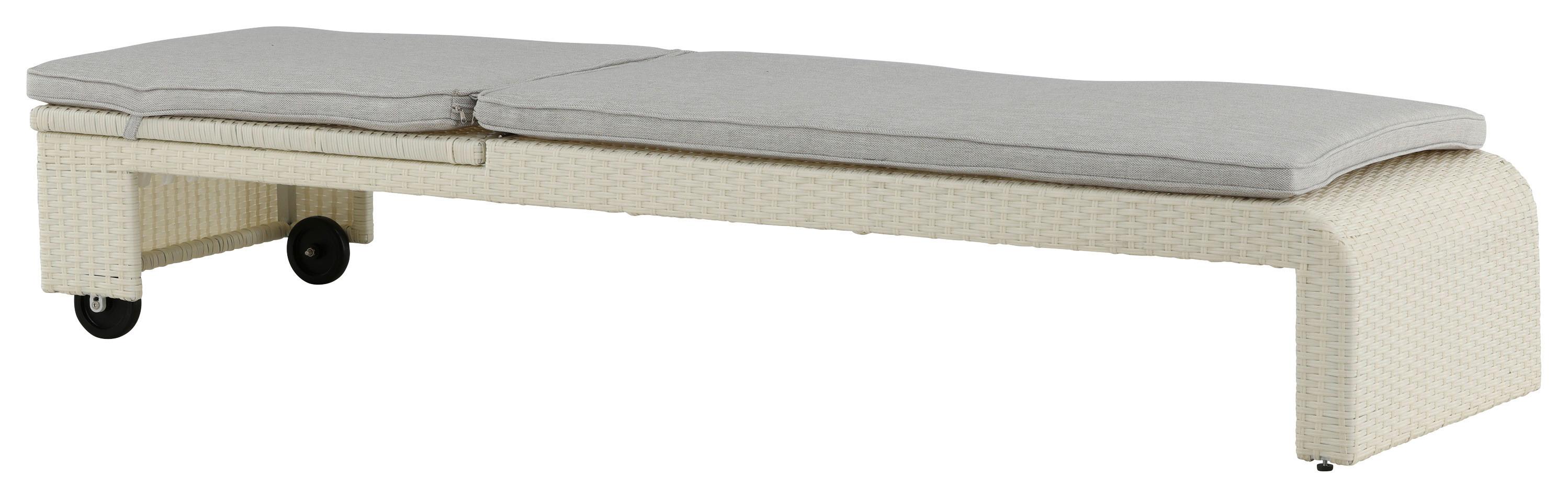 Sonnenliege London Kunststoff verstellbar - Weiß, KONVENTIONELL, Kunststoff (60/32/196cm) - Gardenson