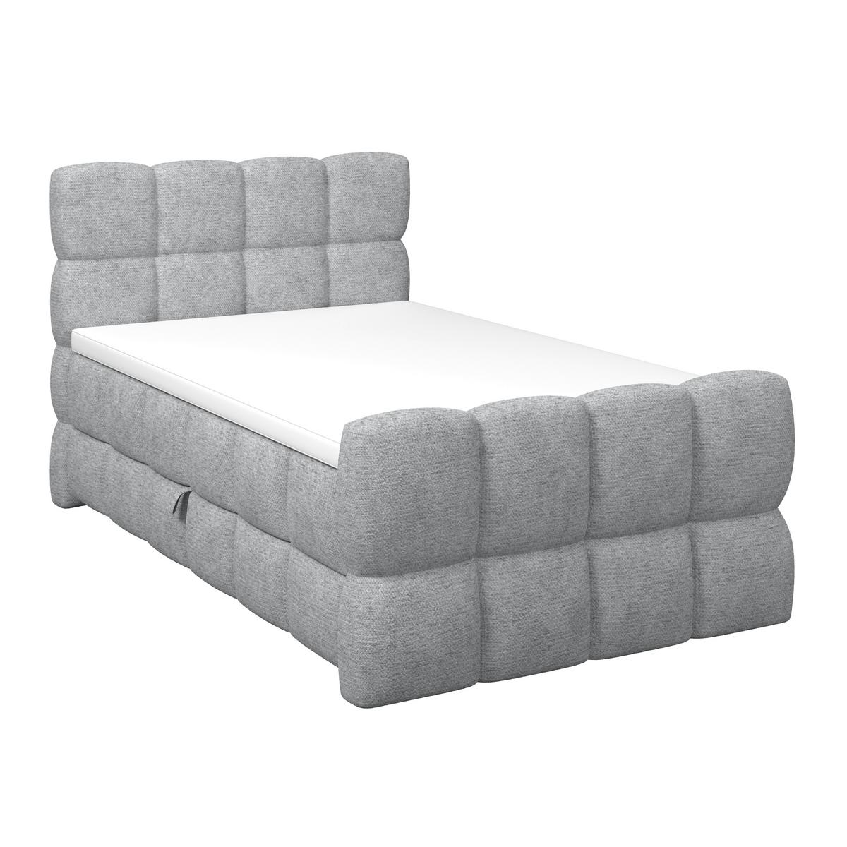 Boxspringbett Brisbane inkl. Bettkasten 140x200 - Schwarz/Grau, Trend, Holz/Holzwerkstoff (140/200cm) - Sembella