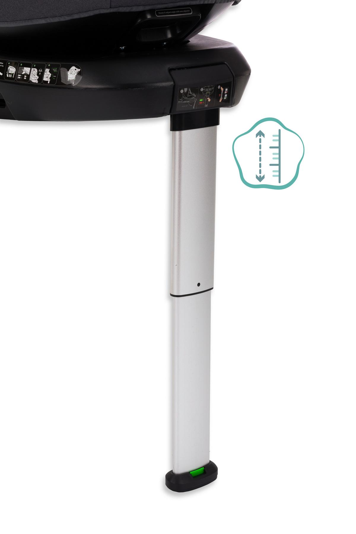 Kinderautositz Leon Grau B: 45 Cm - Grau, Basics, Kunststoff/Textil (55/45/90cm) - Fillikid