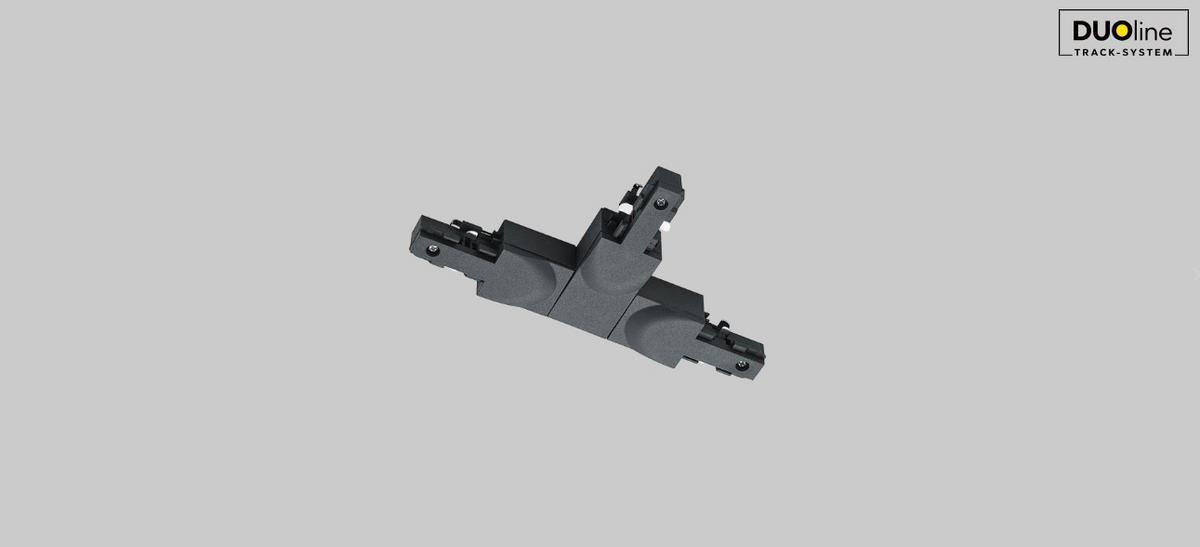 Schienensystem-verbinder 702332b Duoline - Schwarz, Basics, Kunststoff (16/10/2cm) - Trio Leuchten