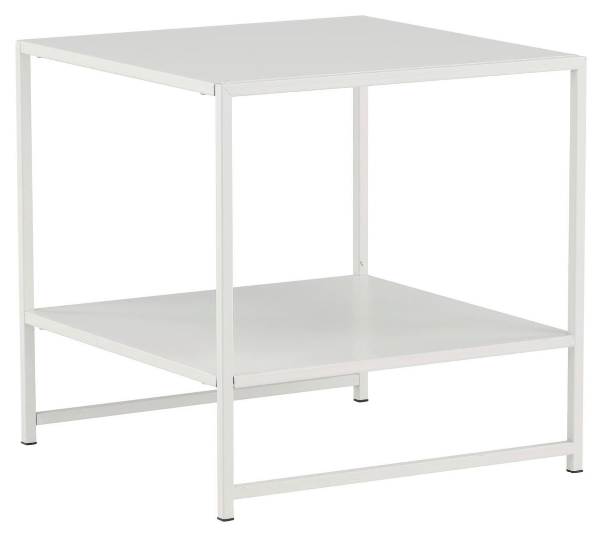 Beistelltisch Staal - Weiß, Design, Metall (50/50/50cm) - Livetastic
