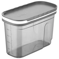 Dóza na sypké potraviny Blacky, 1,2l - číra/antracitová, Modern, plast (19,9cm) - Mömax