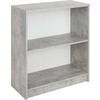 Regal 4-You New B 74 cm, Betonoptik - Schwarz/Weiß, MODERN, Holzwerkstoff (74/85,5/34,6cm)