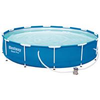 Bazén PATRIC, Šírka/výška: 366/76 cm - modrá/biela, kov/plast (366/76cm) - Bestway