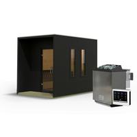 Saunahaus Areluna 2 219/244/287 cm - Schwarz, Basics, Holz (219/244/287cm)