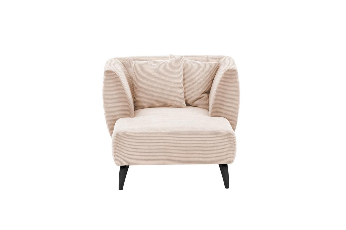 Xxl-sessel Inkl. Zierkissen Colori Beige - Beige/Schwarz, MODERN, Textil (108/84/155cm) - MID.YOU
