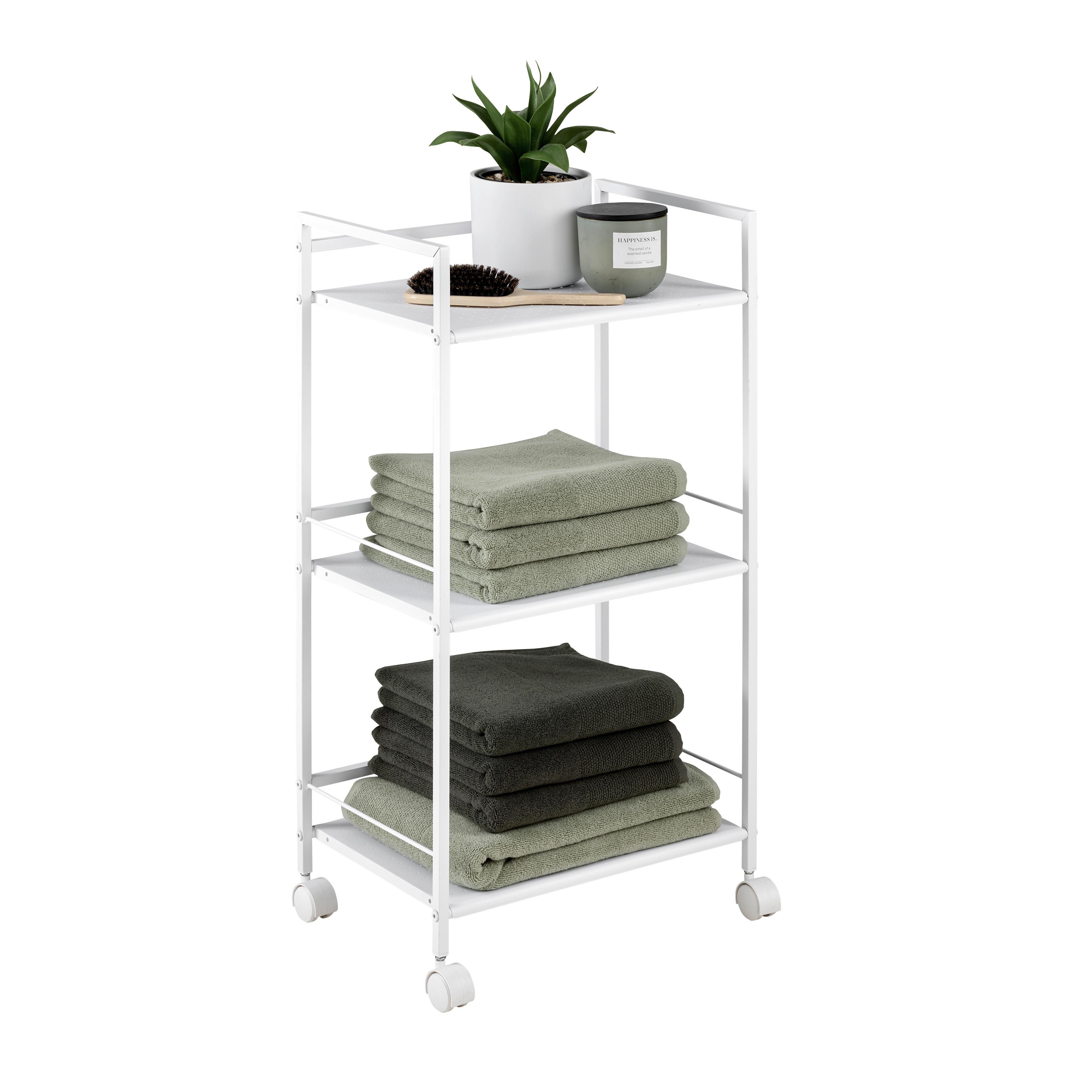 UNIVERZÁLNY VOZÍK LUAN II -BASED/SB- - biela, Modern, kov/plast (42,5/81/29cm) - Based