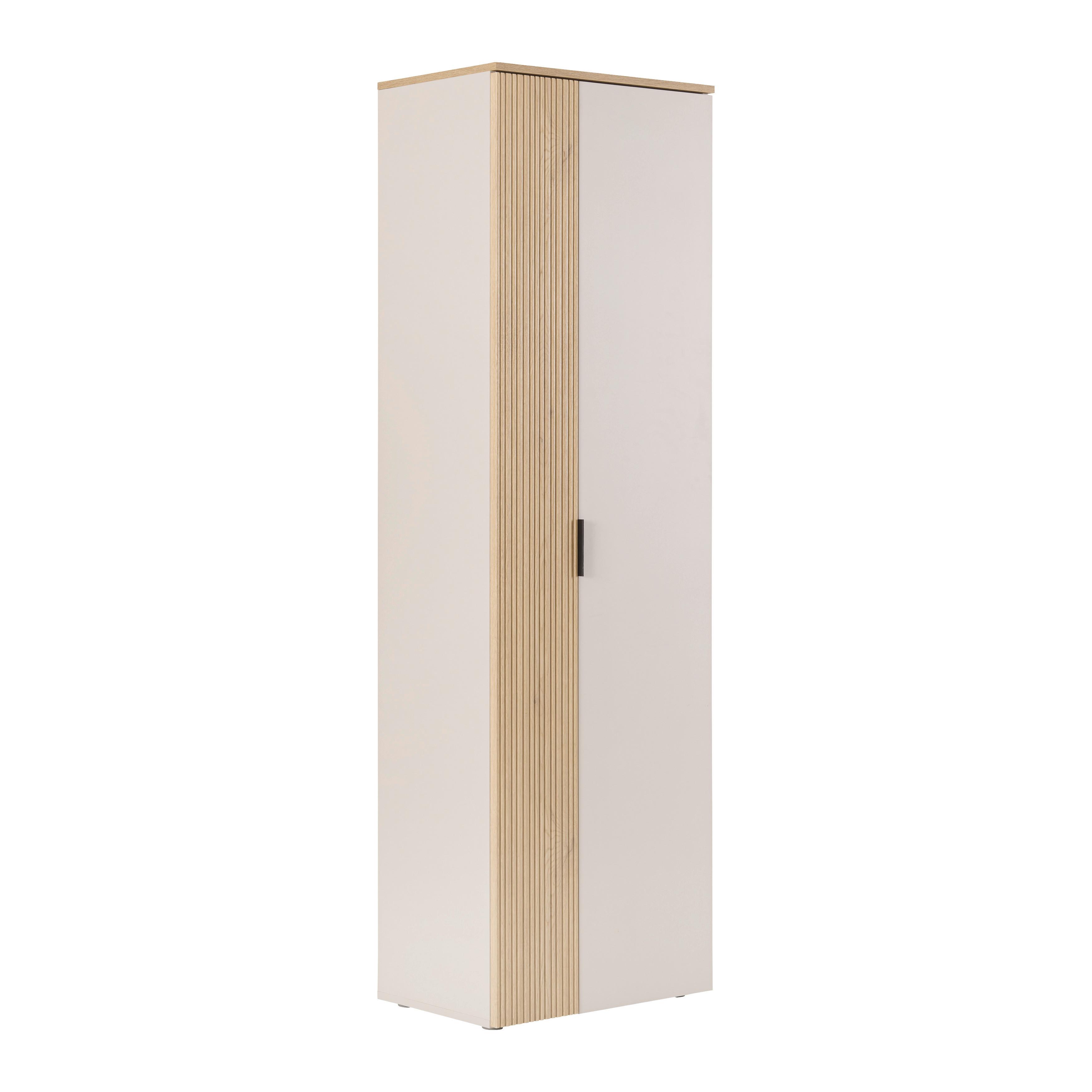Predsieňová skriňa dekor dub/kašmír - čierna/kašmírová, Modern, kompozitné drevo/plast (60/195/40cm) - Mömax