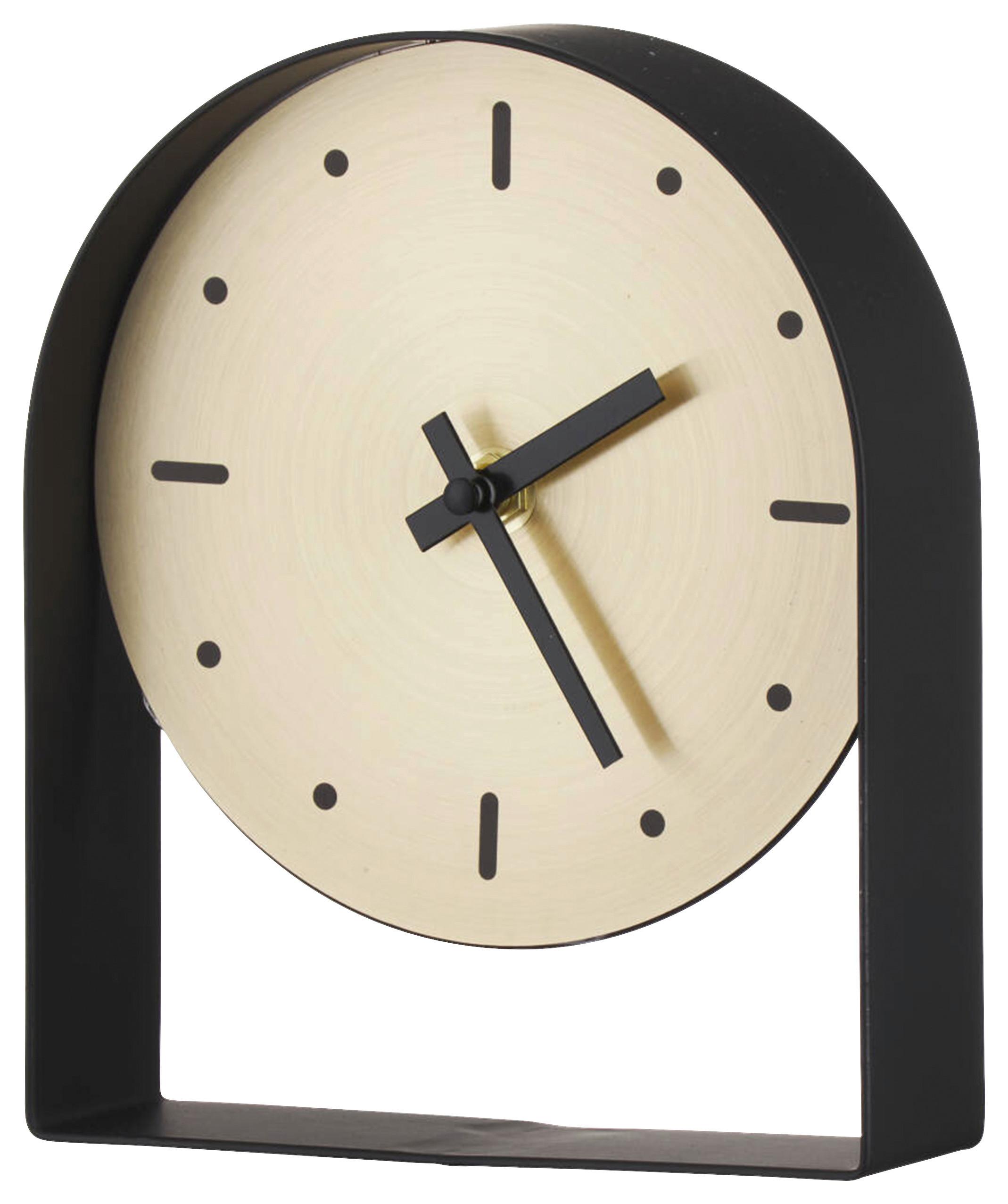 STOLOVÉ HODINY OLER - čierna/zlatá, Modern, kov/plast (15/18/4,5cm) - Mömax