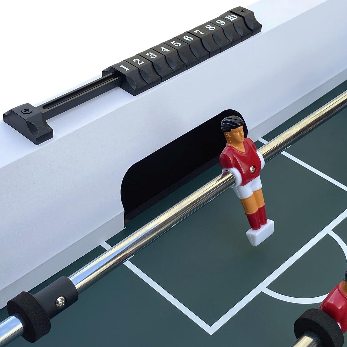 Tischfußball Cougar Holz Weiß 2 Bälle, Klappbar - Weiß, KONVENTIONELL, Holz (61/81/122cm) - Ambia Garden