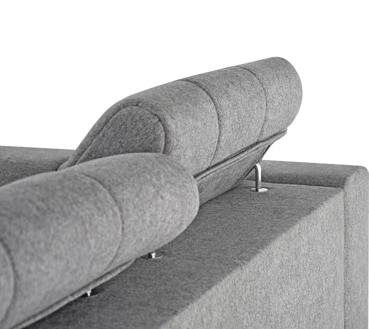 Sarokkanapé Vienna L Ecke - világosszürke/fekete, Trend, műanyag/textil (203/263cm)