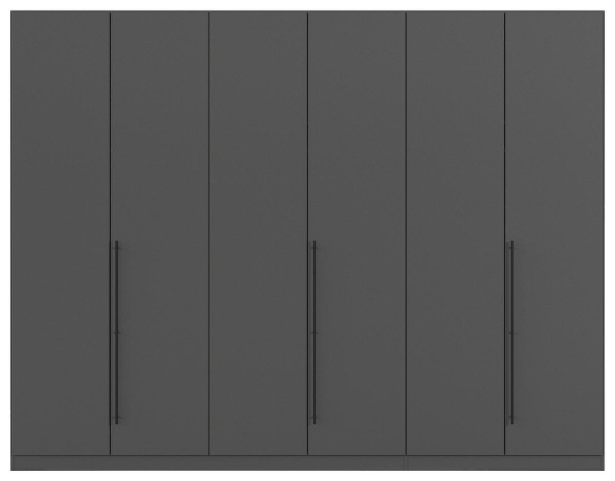 Kleiderschrank Safari B: 271 cm - Grau, KONVENTIONELL, Holzwerkstoff (271/210/54cm)