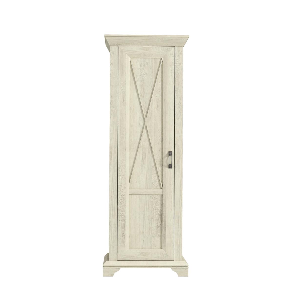 Drehtürenschrank 73,3cm Kashmir, Pinien Dekor - Weiß/Pinienfarben, Basics, Holzwerkstoff/Kunststoff (73,3/210,6/46,2cm) - Livetastic