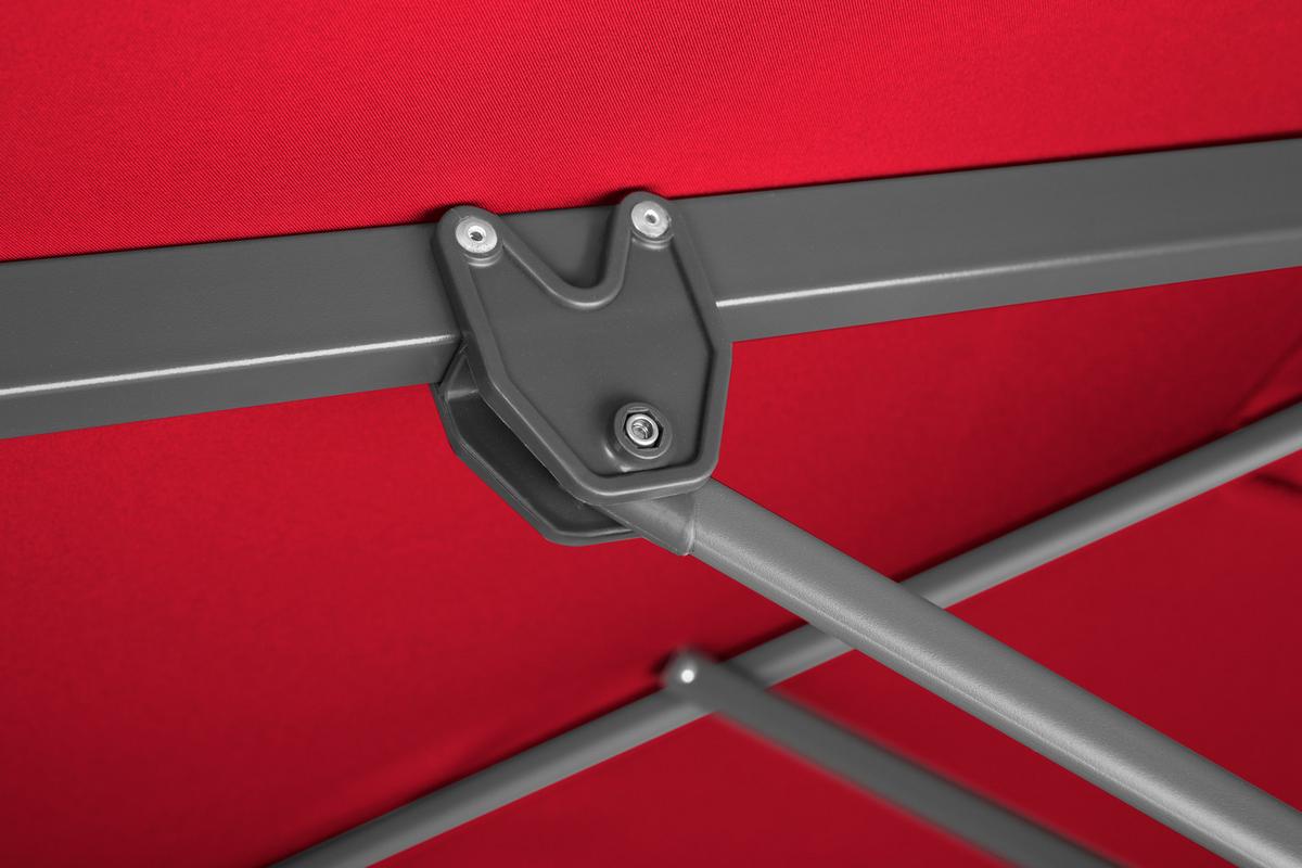 Ampelschirm Rhodos Junior BxHxT: 352x244x300 cm Rot - Anthrazit/Rot, Basics, Textil/Metall (352/244/300cm) - Schneider