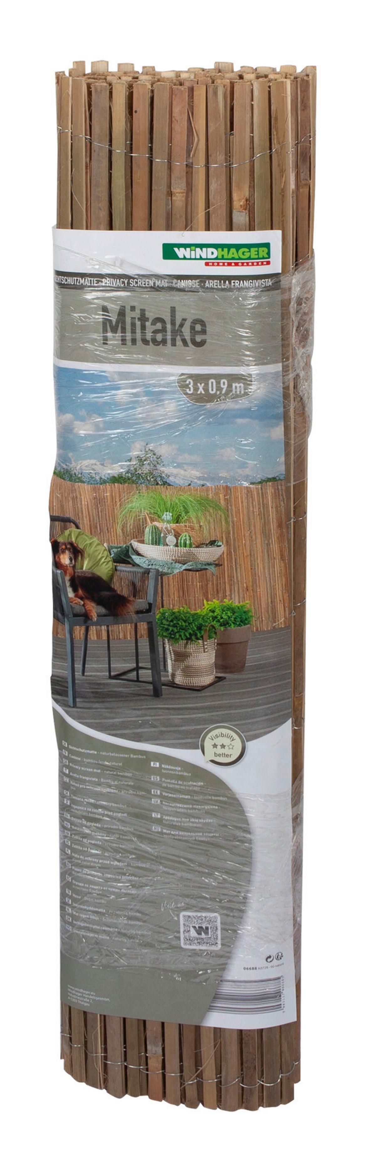 Sichtschutz Mitake Natur 90x300cm - Naturfarben, Basics, Naturmaterialien (90/300cm)