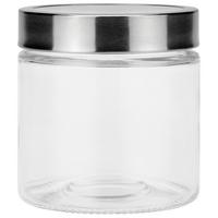 Vorratsdose aus Glas Catleen ca. 0,8 L, Hitzebeständig - Klar/Edelstahlfarben, MODERN, Glas/Kunststoff (11/11,5cm) - Luca Bessoni