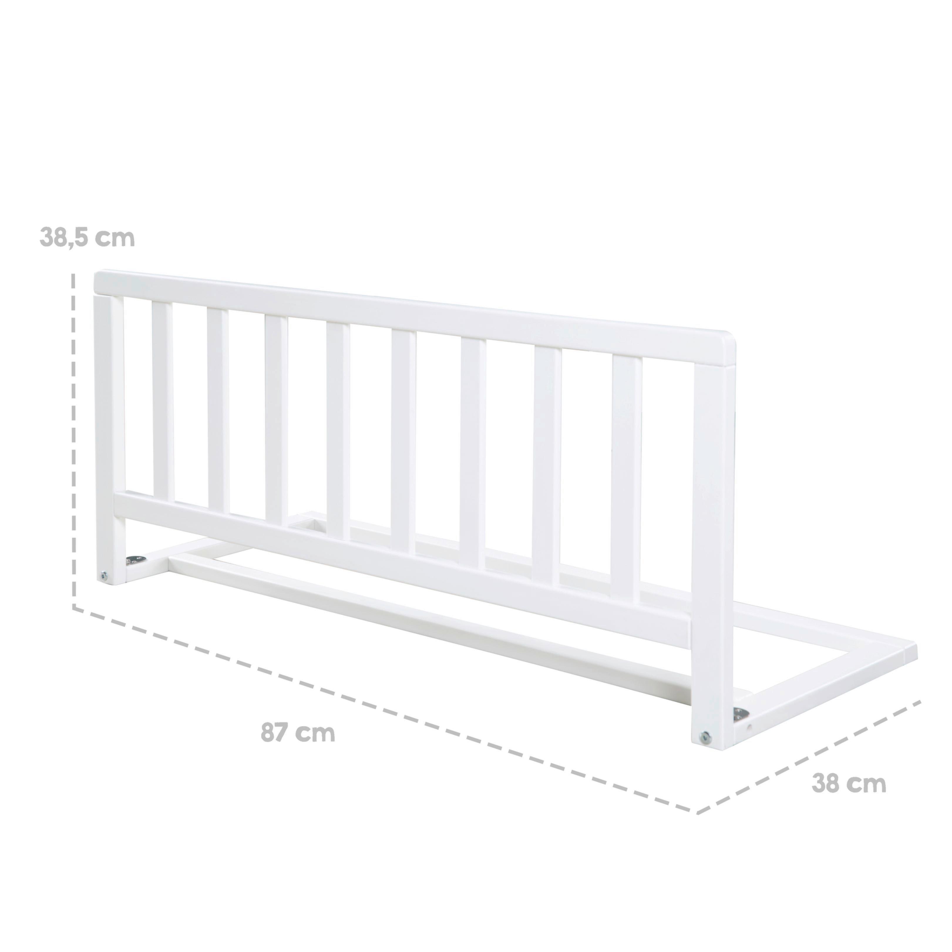 Bettschutzgitter Luna B: 87,5 Cm Weiß - Basics, Holz/Holzwerkstoff (87.5/38/38cm) - Roba